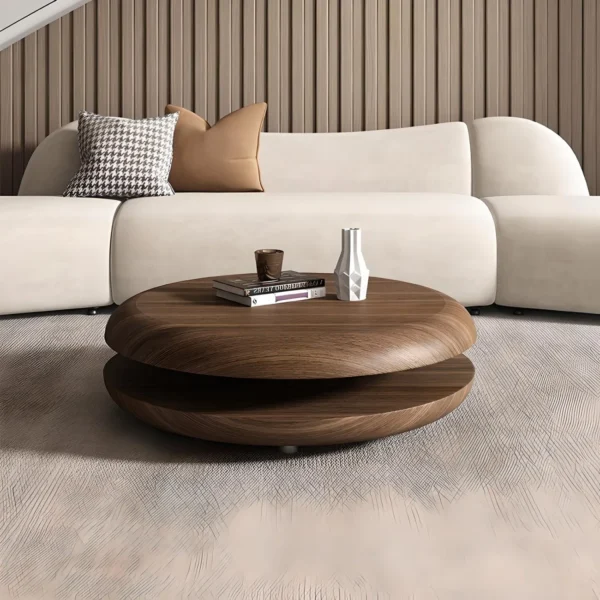 Luxury Rotating Wooden Coffee Table