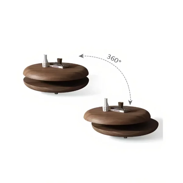Luxury Rotating Wooden Coffee Table - Image 3