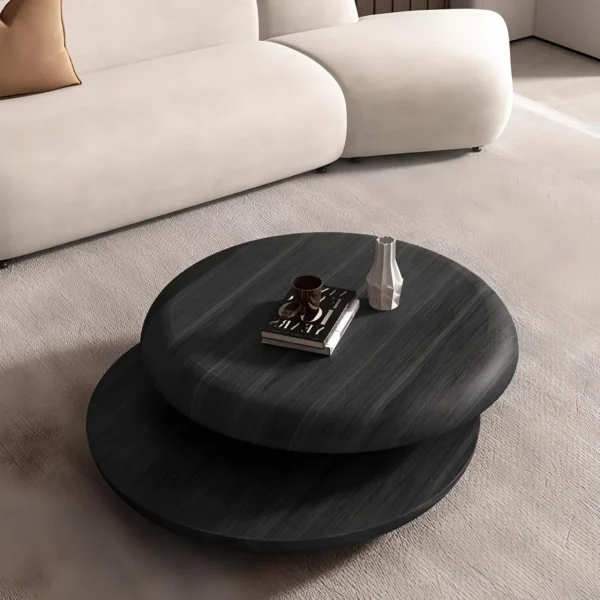 Luxury Rotating Wooden Coffee Table - Image 4